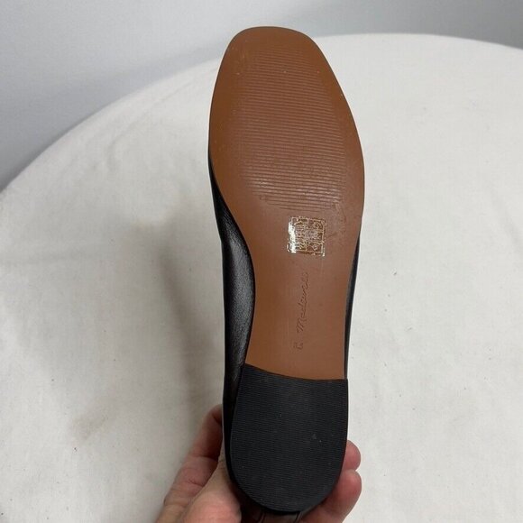 Madewell $98 The Greta Ballet Flat in Black Size 8.5 NN044 Leather #86 - Picture 13 of 13